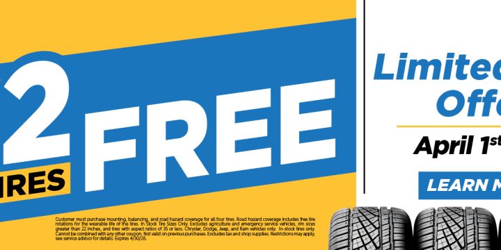 Buy 2 Tires Get 2 Tires Free